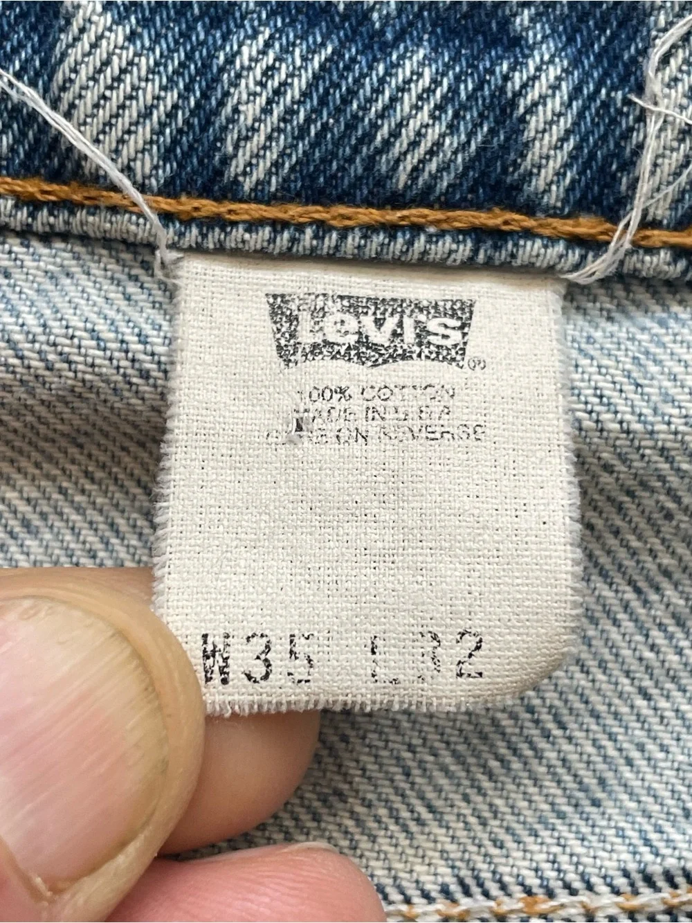 Vtg Levis 517 Orange Tab Jeans Size 35x32 (Actual 34x31) Faded Distressed USA